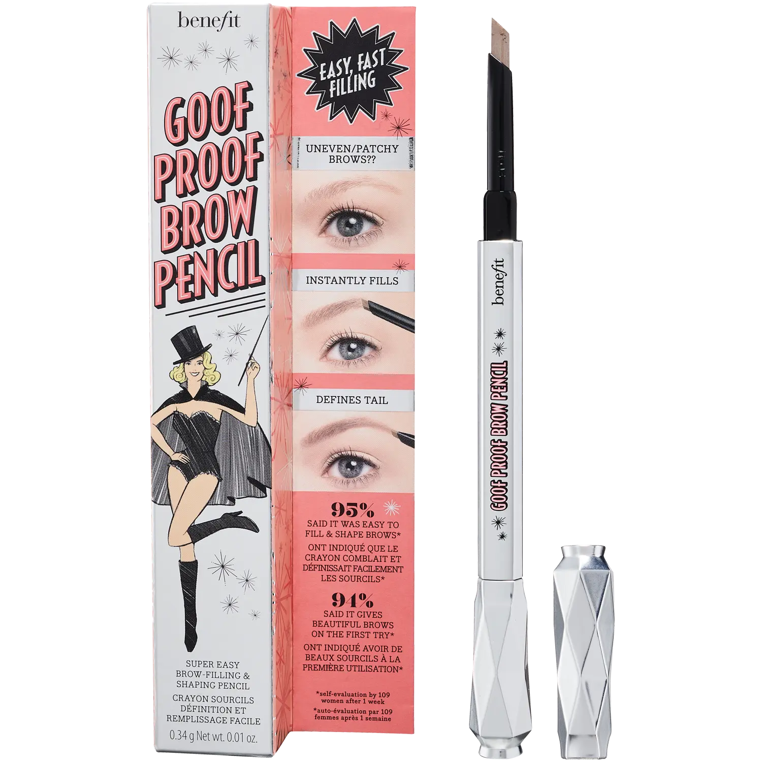 

Карандаш для бровей 2 теплый золотистый блондин Benefit Goof Proof Brow Pencil, 0,34 гр