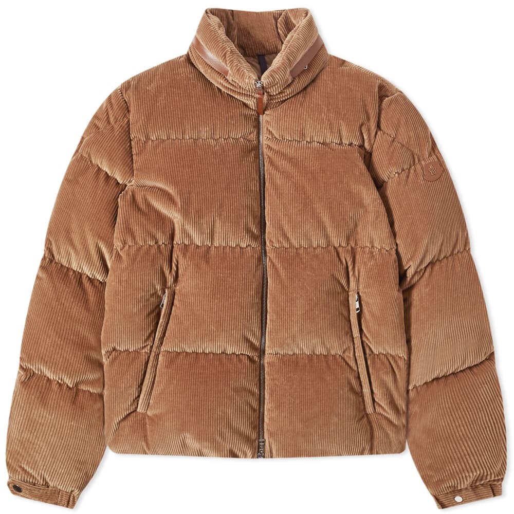 

Moncler Вельветовая стеганая куртка, коричневый