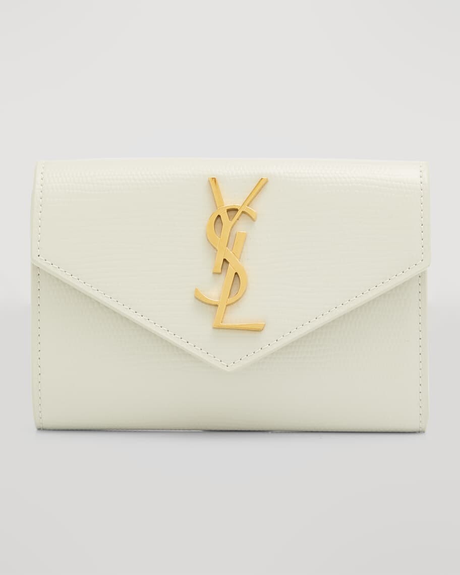 

Кожаный клатч YSL с клапаном-конвертом Saint Laurent