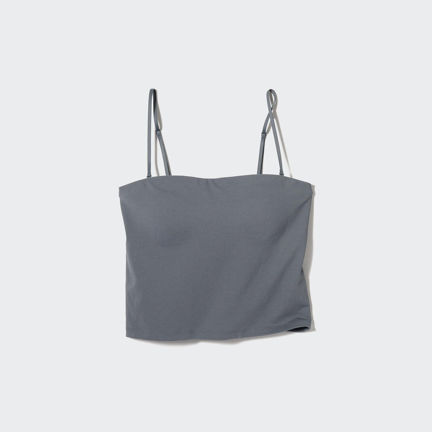 

Хлопковый укороченный бюстгальтер-топ AIRism UNIQLO, темно-серый