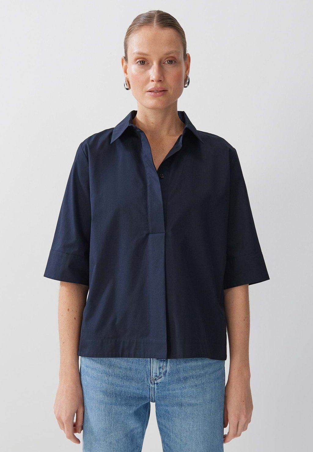 Блузка-рубашка ZARBA DETAIL someday., цвет ocean