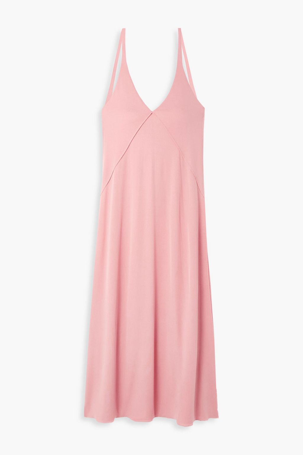 цена Платье-комбинация миди Francine из эластичного джерси KHAITE, розовый