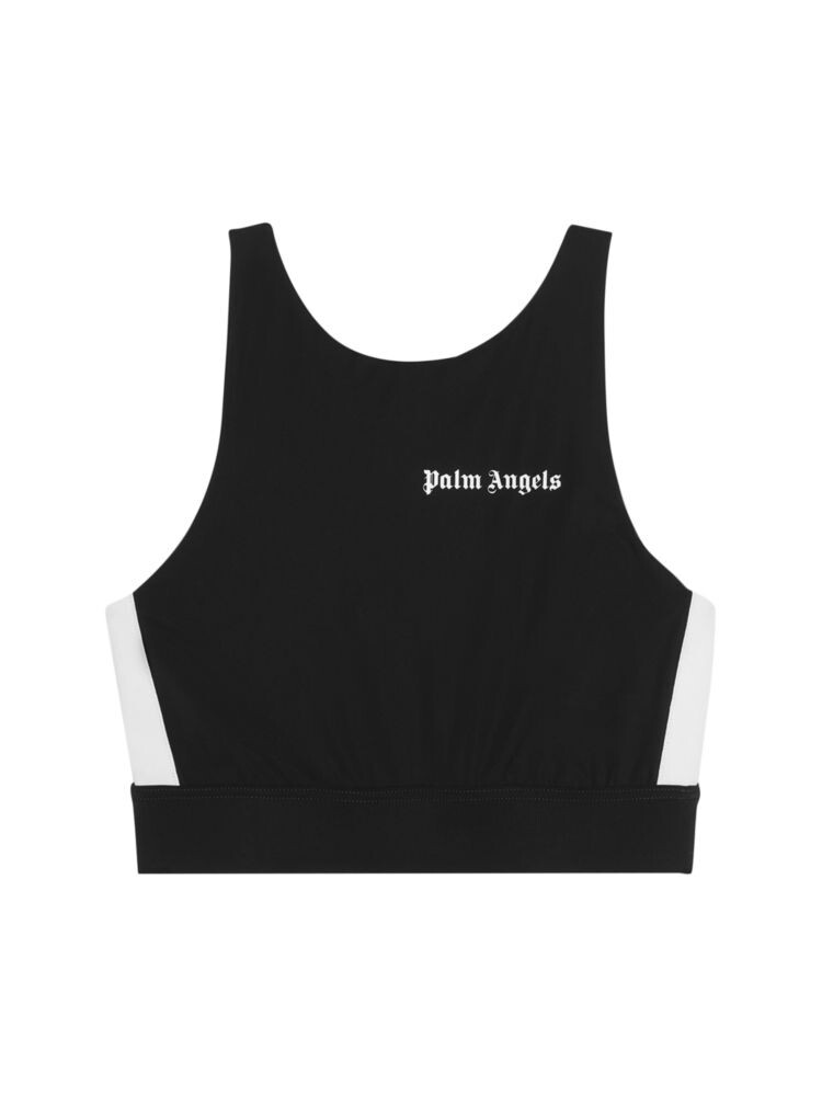 

Укороченный топ в полоску с логотипом Training Palm Angels, цвет Black White