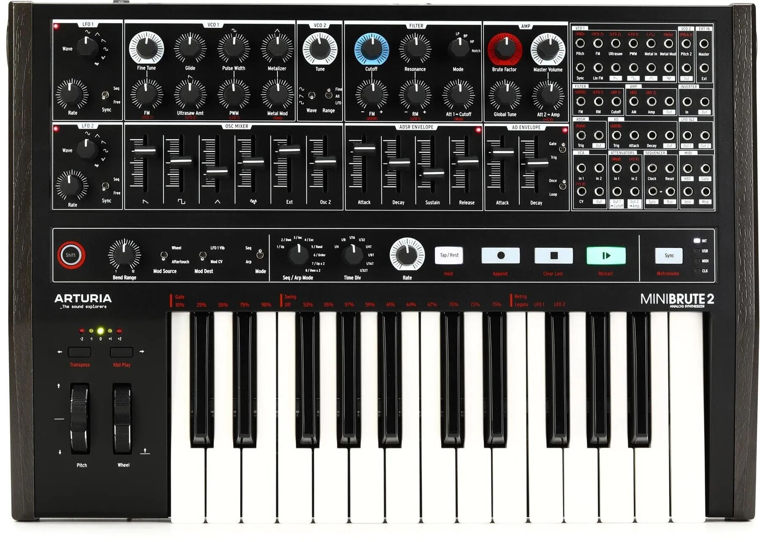 

Полумодульный аналоговый синтезатор Arturia MiniBrute 2