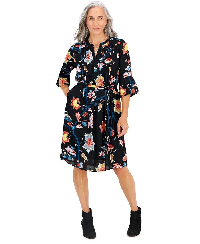 

Миниатюрное платье с защипами Style & Co, цвет Pearl Black