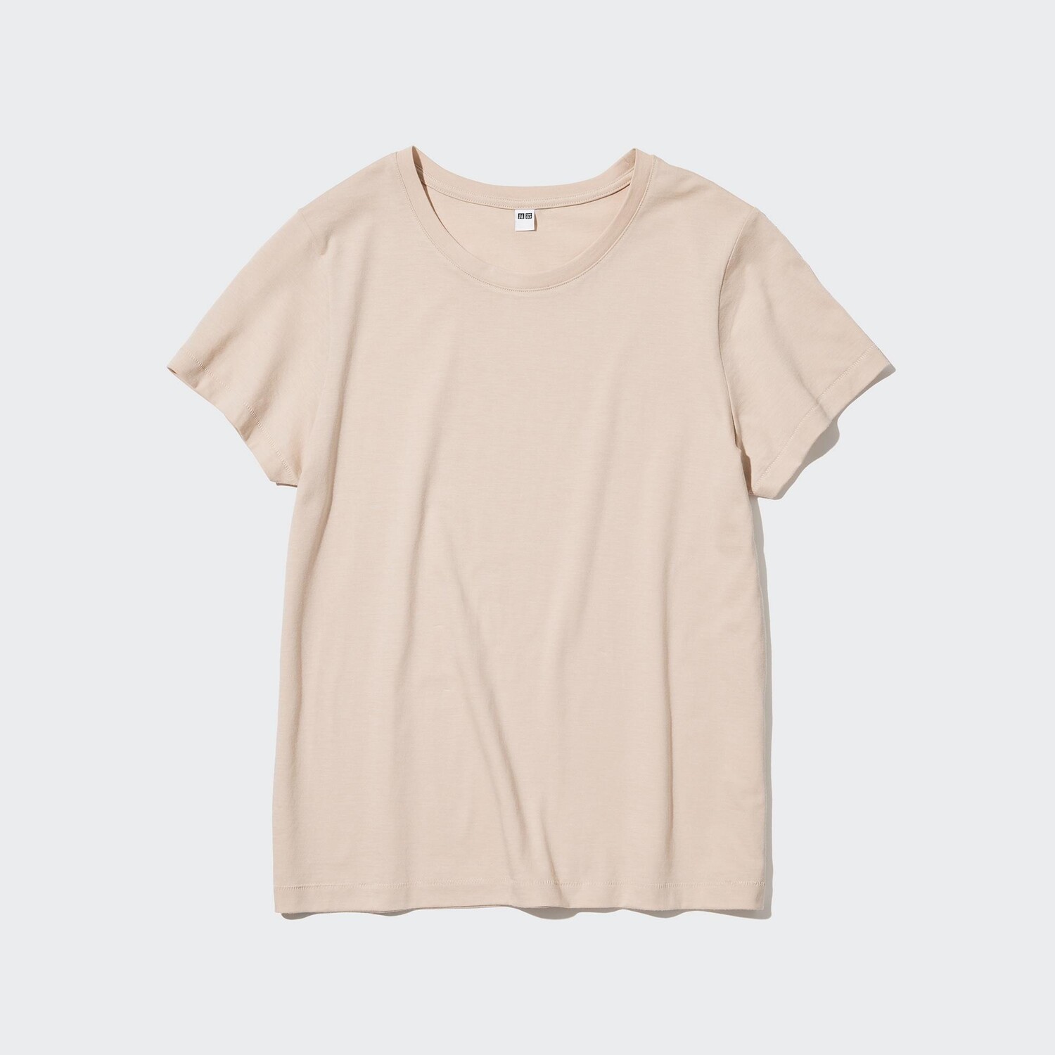 

Футболка Uniqlo Supima с круглым вырезом, бежевый