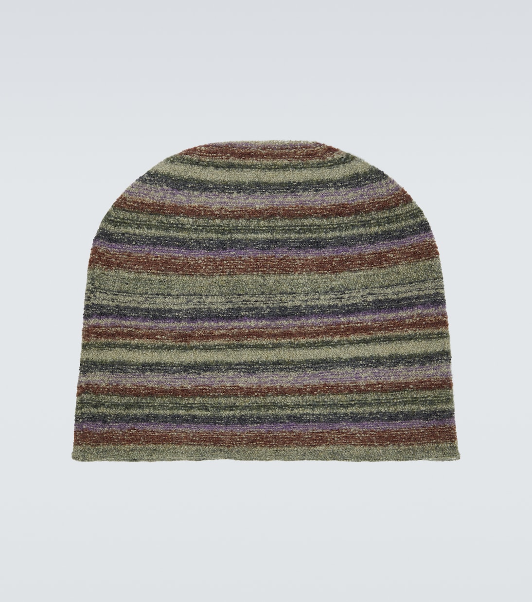 цена Полосатая шапка из натуральной шерсти Ranra, мультиколор