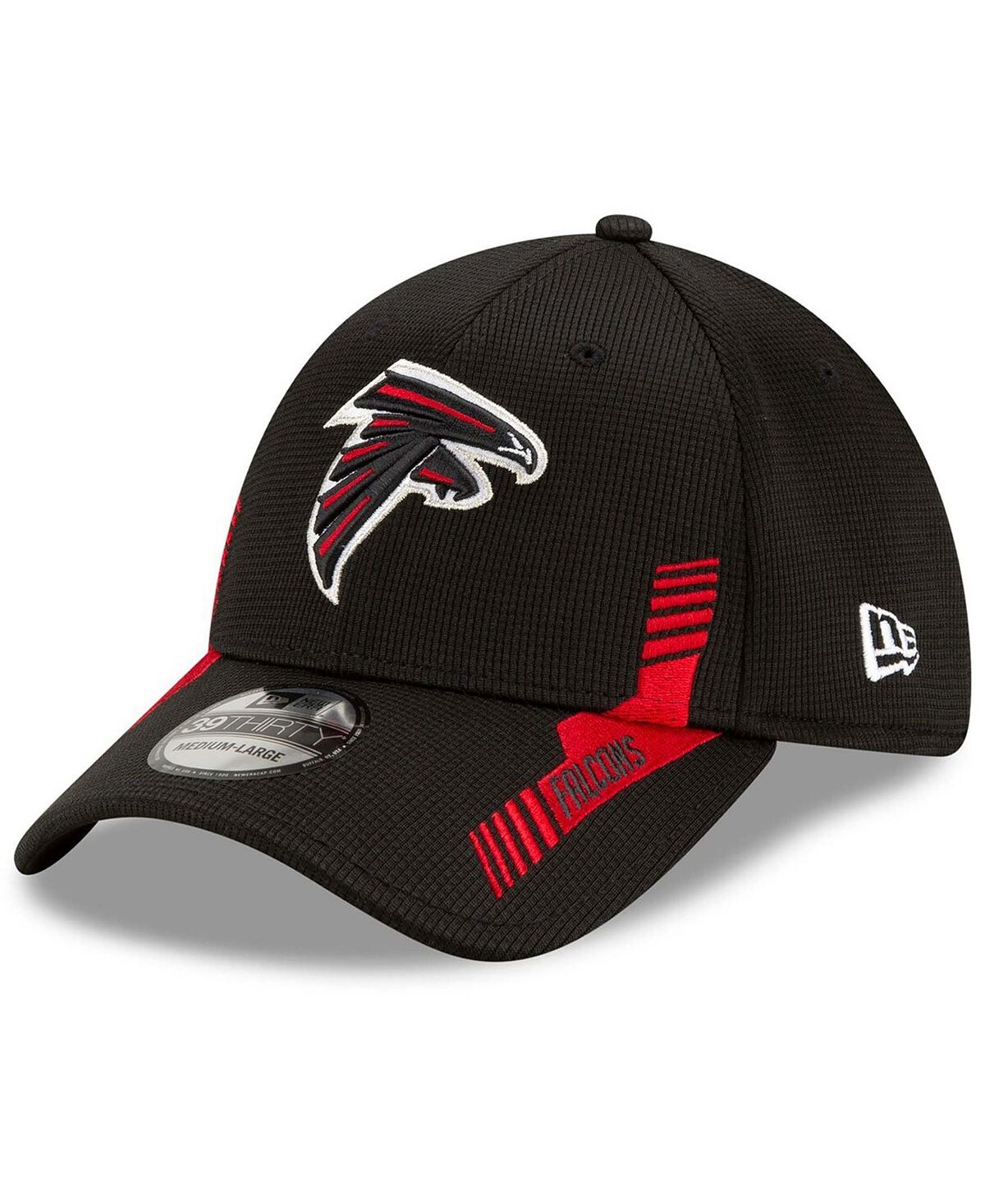 

Мужская черная кепка Atlanta Falcons 2021 NFL Sideline Home 39THIRTY Flex Hat New Era
