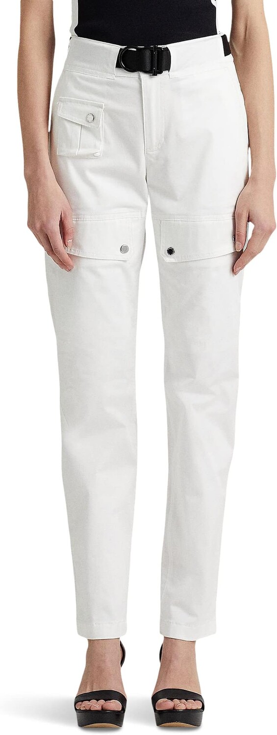 

Атласные брюки-карго с поясом LAUREN Ralph Lauren, белый