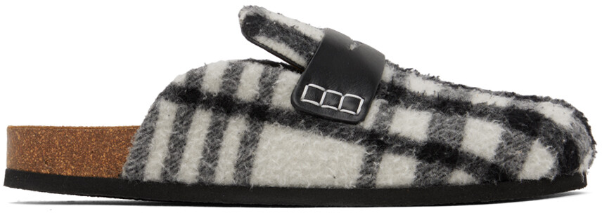 

Черно-белые лоферы в клетку JW Anderson, Черный