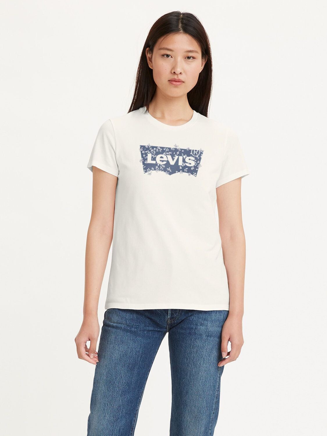 

Идеальная футболка Levi's, мара цветочная цапля