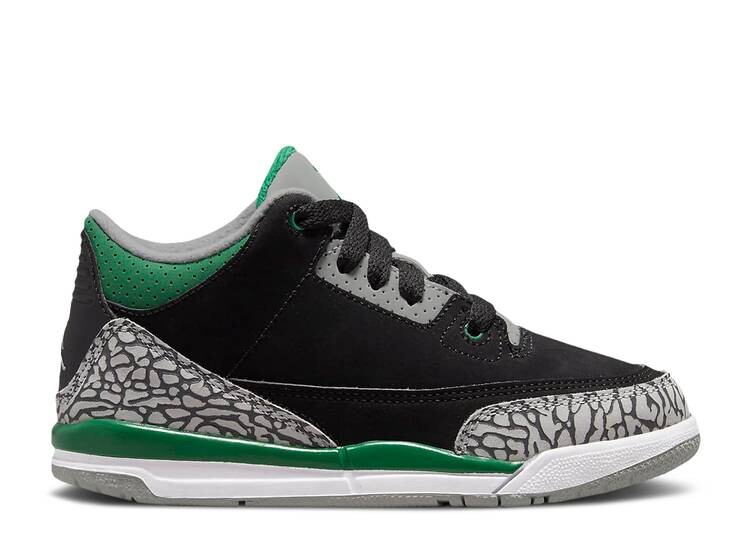 

Кроссовки AIR JORDAN 3 RETRO PS 'PINE GREEN', черный