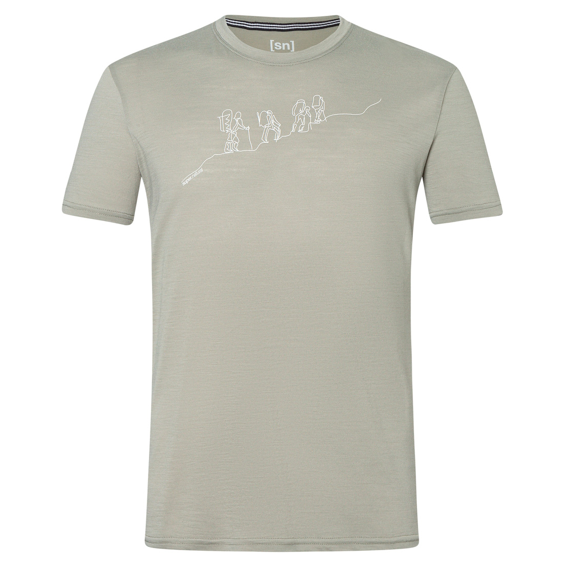 Рубашка из мериноса Super Natural Hiking Tee, цвет Dried Sage/Natural White