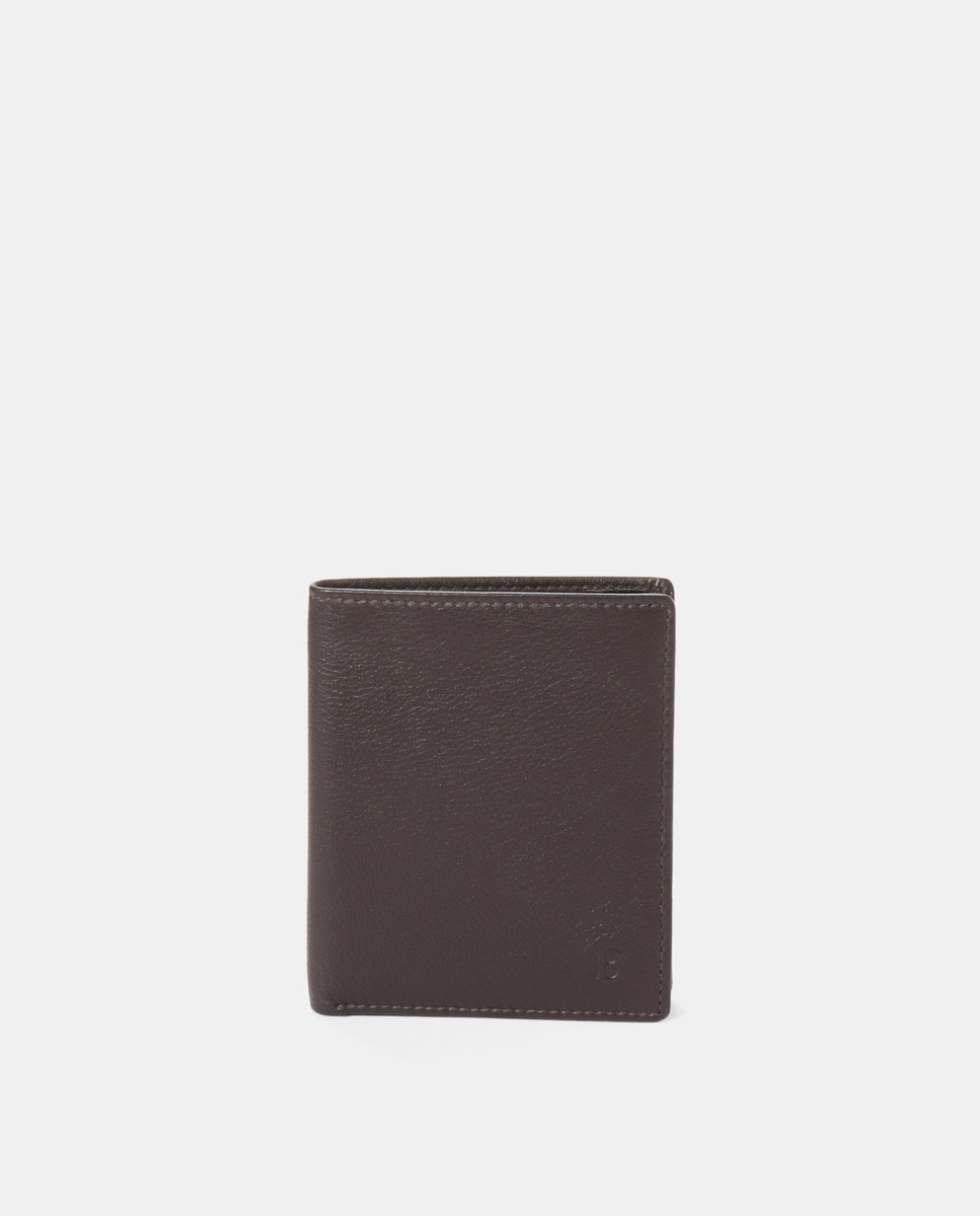 Коричневый кожаный кошелек на несколько карт Miguel Bellido, коричневый кошелек коричневый