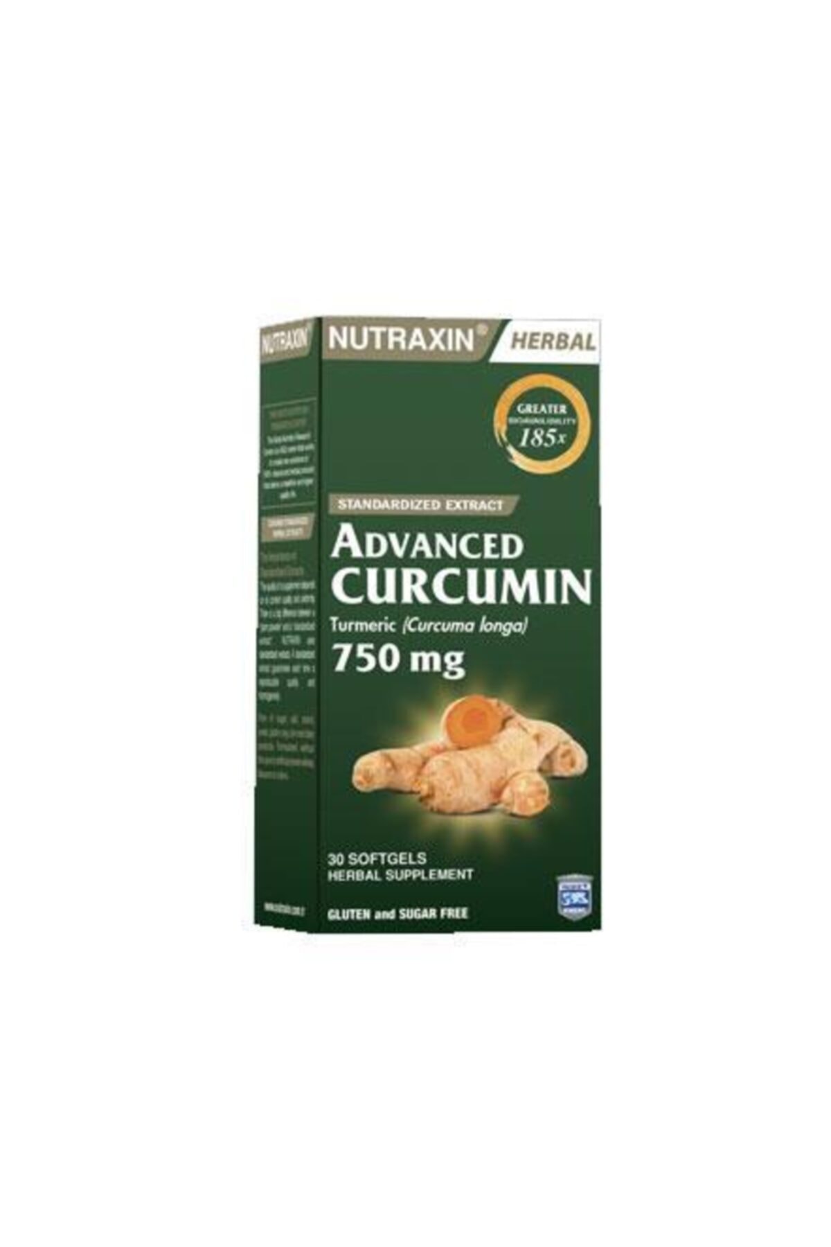 

Nutraxin Пищевая добавка Advanced Curcumin 750 мг, 30 мягких капсул