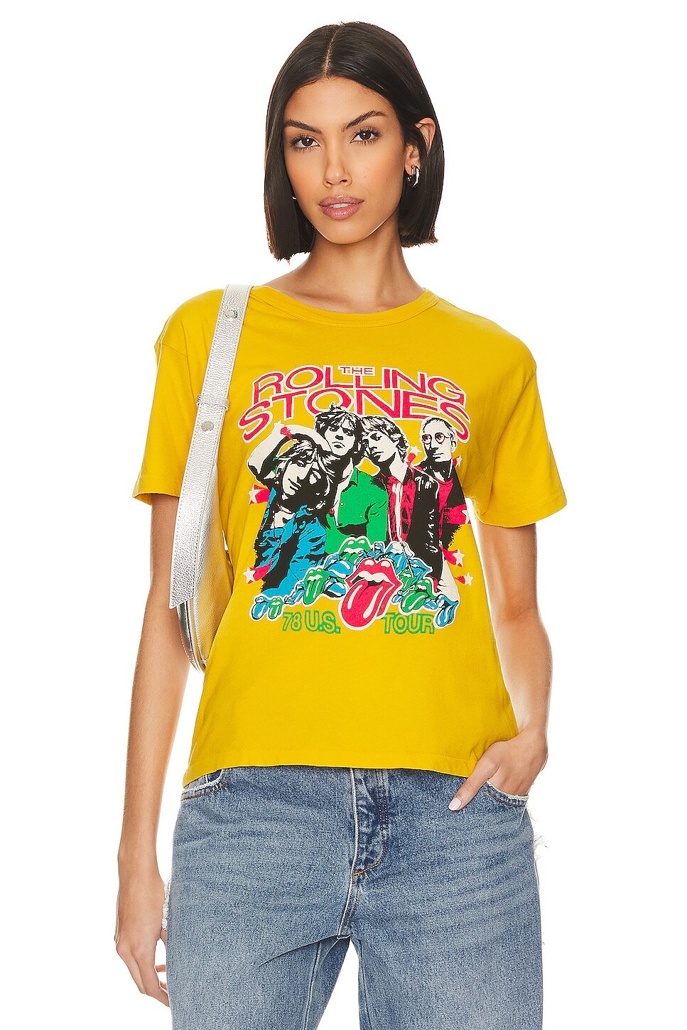 

Футболка DAYDREAMER Rolling Stones 78 Us Tour Ringer, цвет Golden Daze