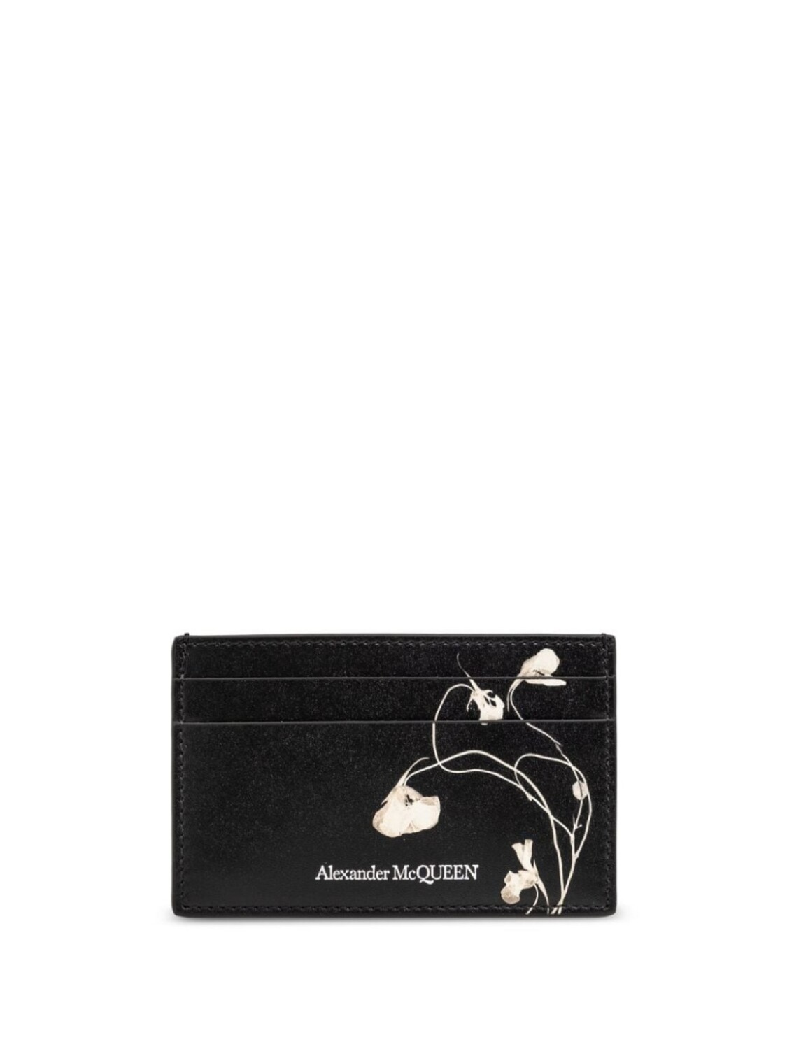 

Alexander McQueen картхолдер с цветочным принтом, черный
