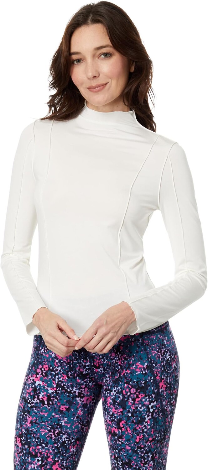

Топ с открытыми швами и длинными рукавами Sweaty Betty, цвет Lily White