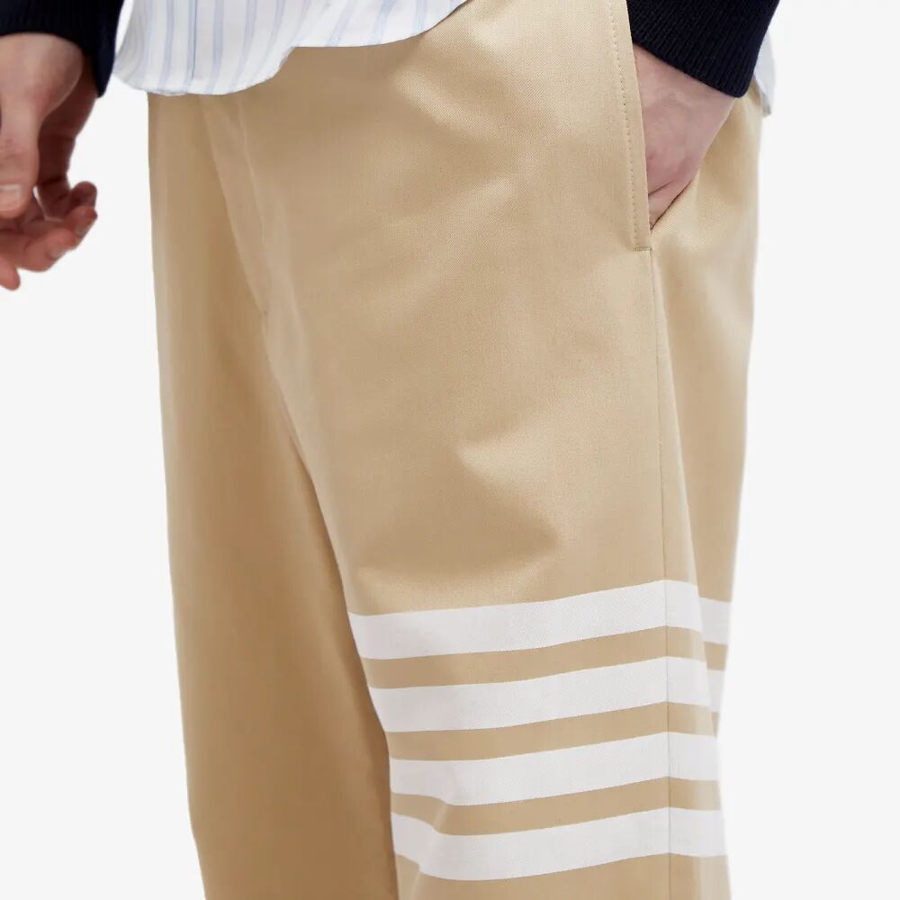 Thom Browne Неструктурированные брюки с прорезными карманами и 4 перемычками цена и фото