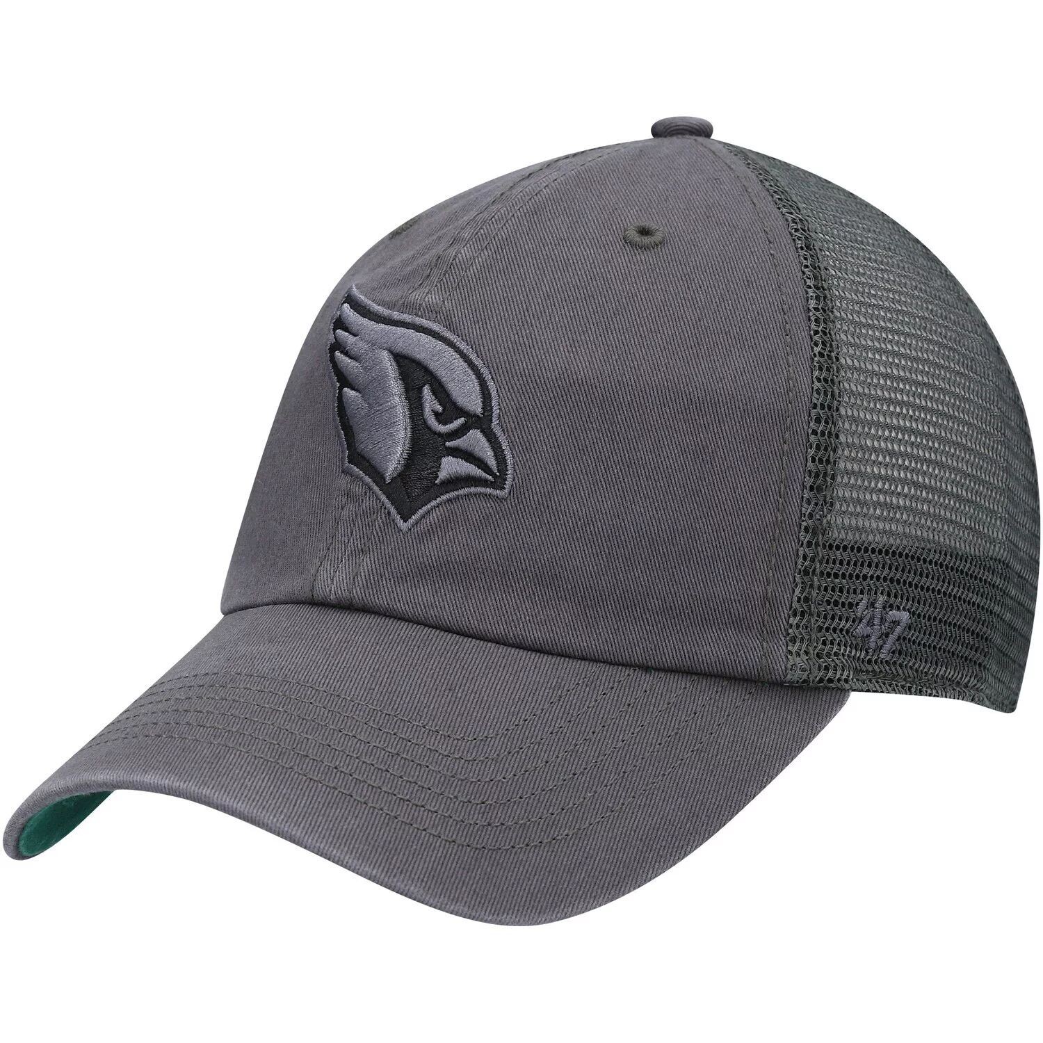 

Мужская темно-угольная кепка Arizona Cardinals Trawler Clean Up Trucker Snapback '47
