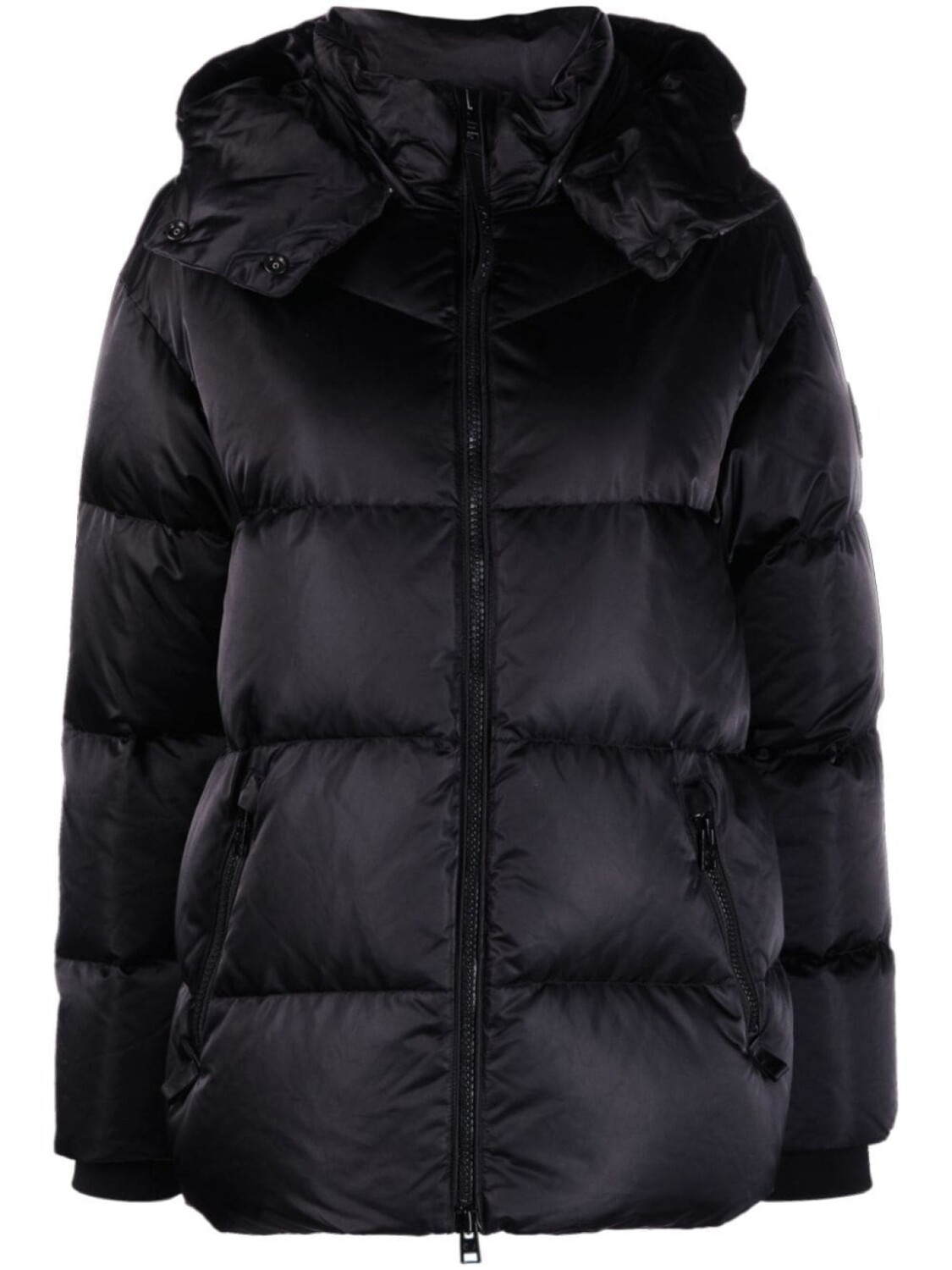 

Woolrich атласная куртка с капюшоном, черный
