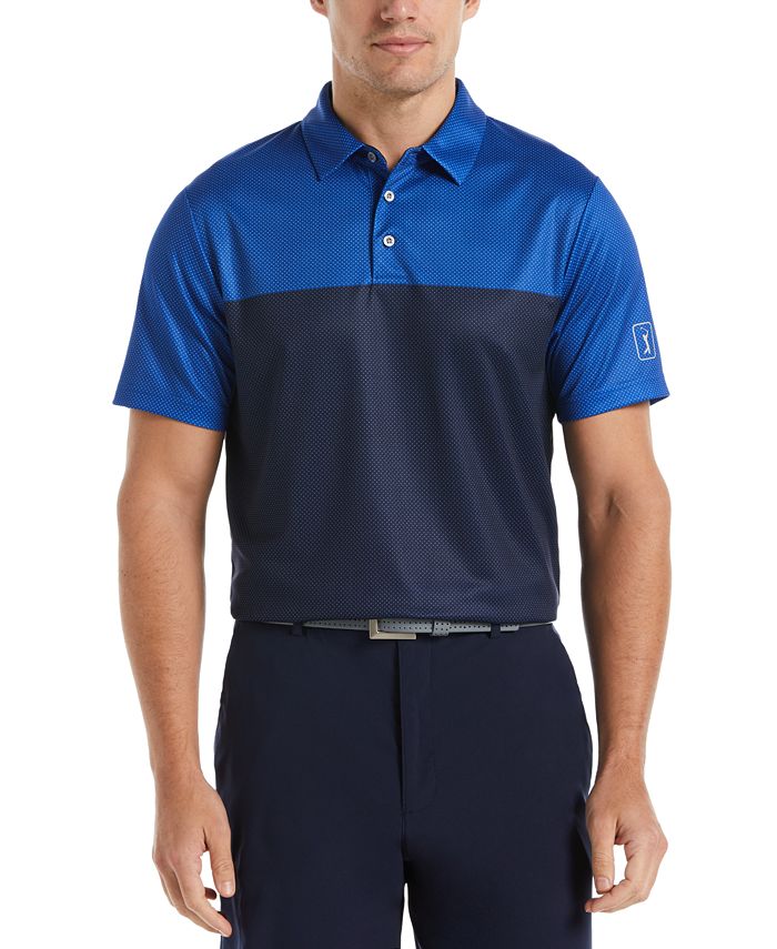 Мужская рубашка-поло для гольфа с короткими рукавами и блочным принтом Airflux Birdseye PGA TOUR, цвет Nautical Blue игра для playstation 5 pga tour 2k23