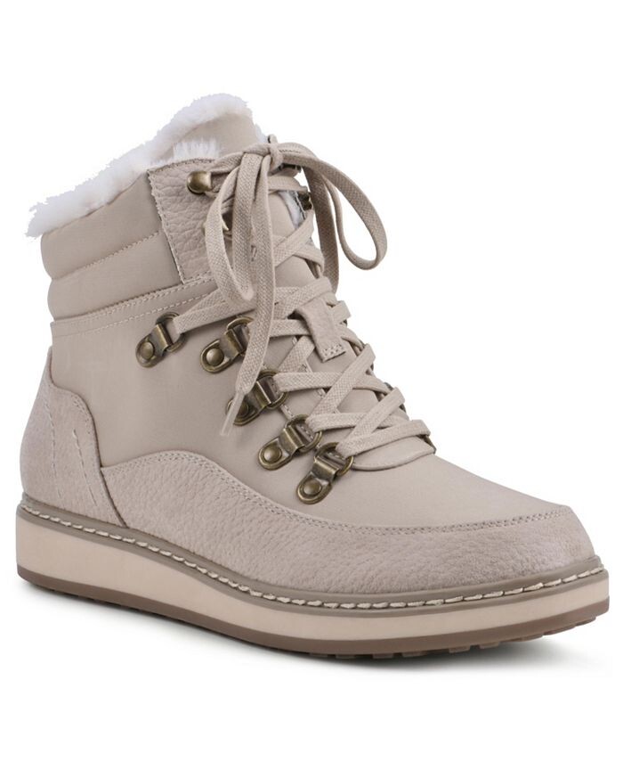 

Женские уютные ботильоны на шнуровке Tamasha White Mountain, цвет Ice Fabric