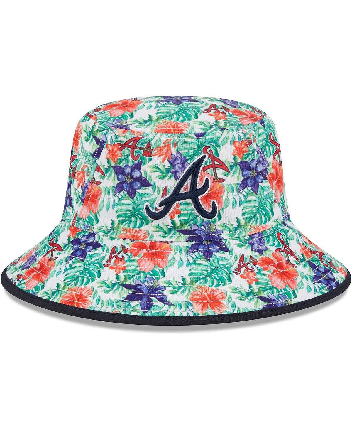 

Мужская панама с тропическим цветочным принтом Atlanta Braves New Era