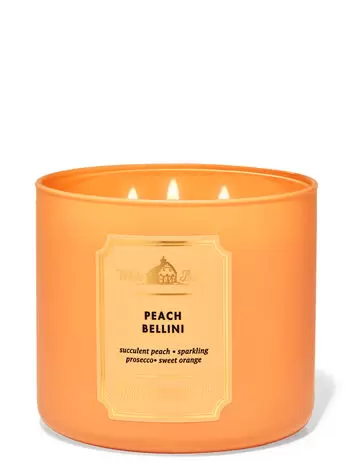 Свеча с 3 фитилями Peach Bellini, 14.5 oz / 411 g, Bath and Body Works саженец персик донецкий белый