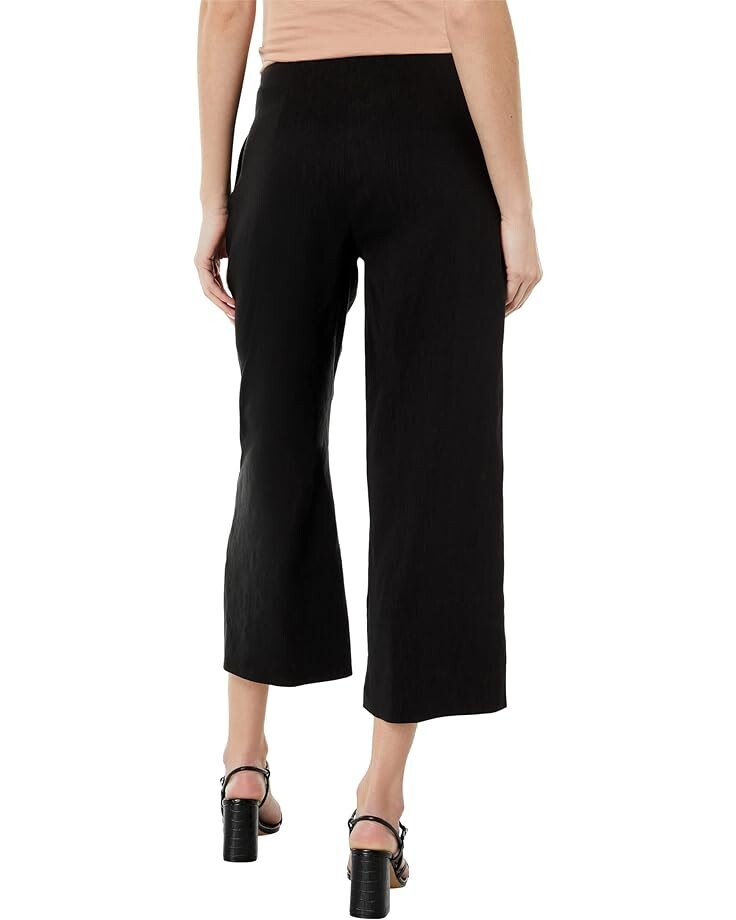 

Брюки Vince Linen Crop Wide Pants, черный