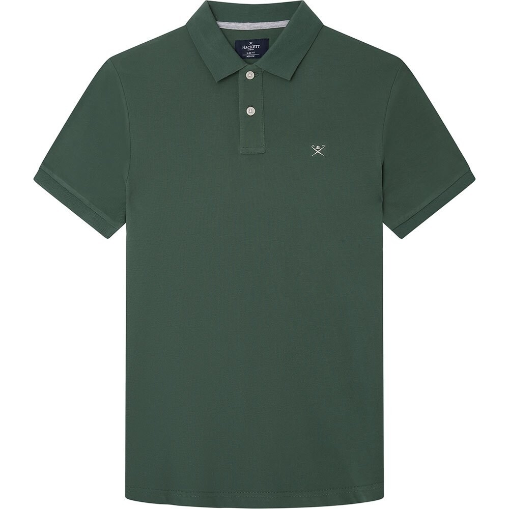 

Поло с коротким рукавом Hackett Slim Fit Logo, зеленый