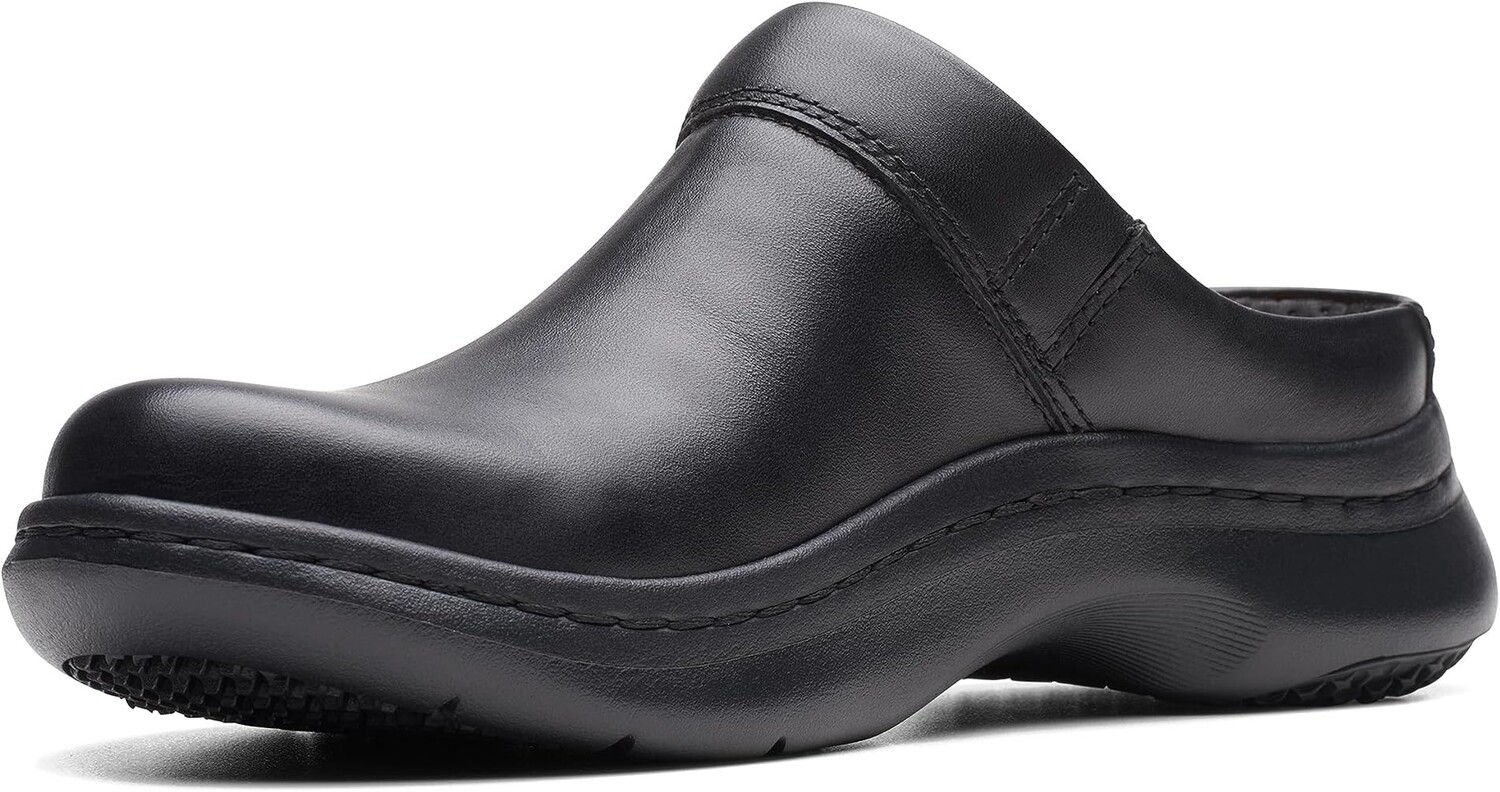 

Сабо ClarksPro Clog Clarks, черная кожа