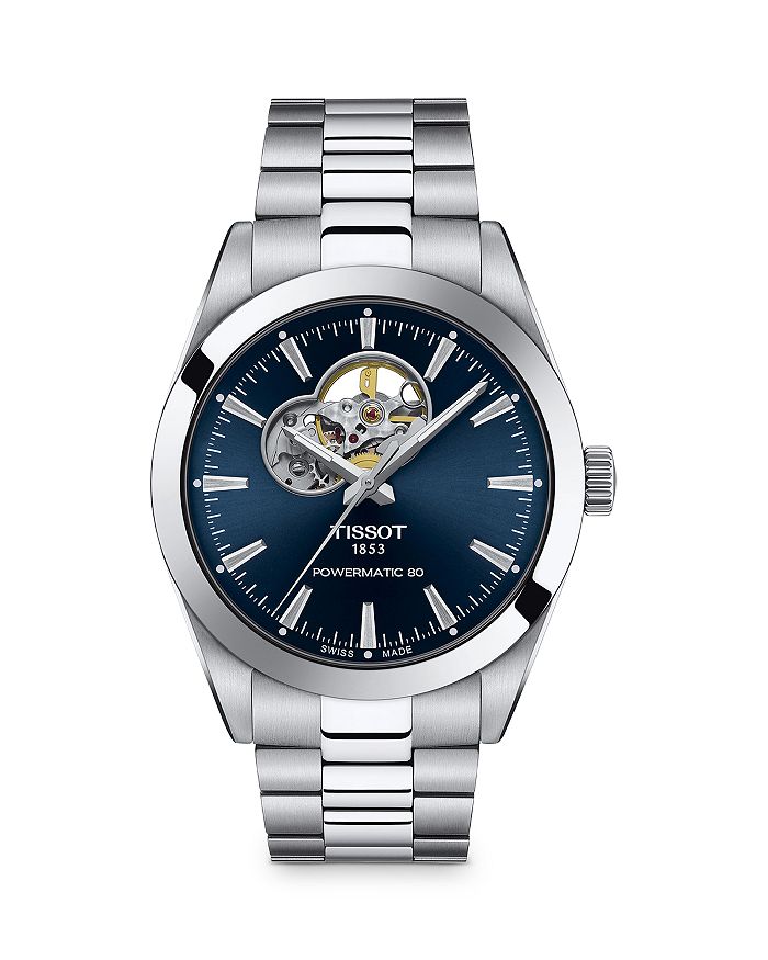 Часы Gentleman Powermatic 80 с открытым сердцем 40 мм Tissot tissot gentleman powermatic 80 silicium t1274071603101