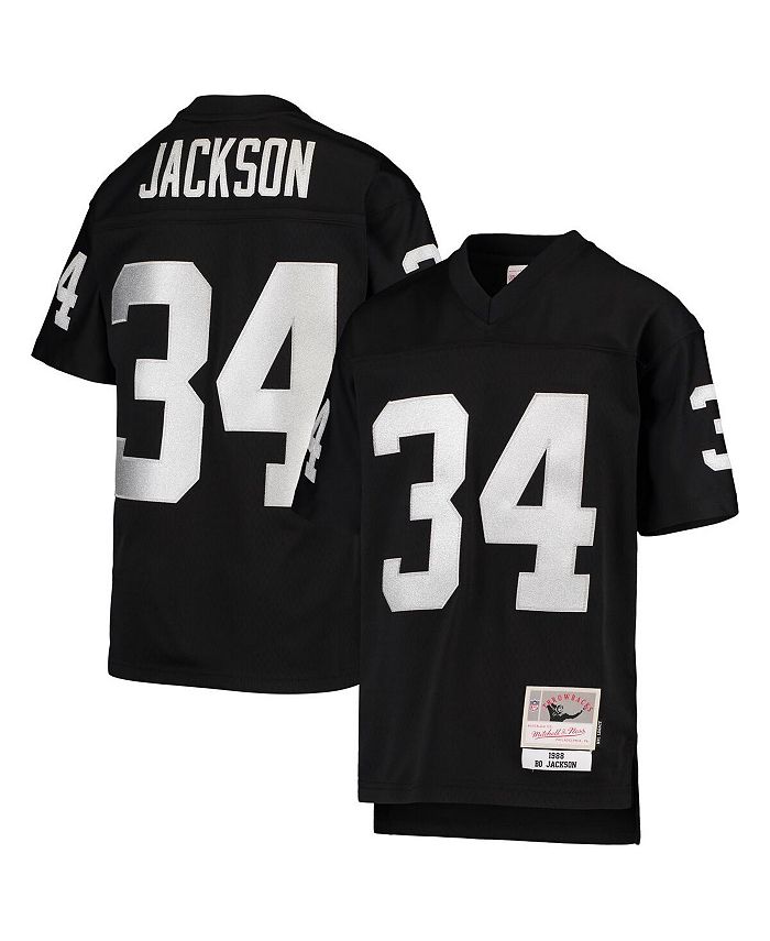 Черная футболка Big Boys Бо Джексона Las Vegas Raiders 1988 Legacy пенсионера Mitchell & Ness, черный черная футболка для мальчиков и девочек бо джексона las vegas raiders 1988 года вышедшая на пенсию legacy mitchell