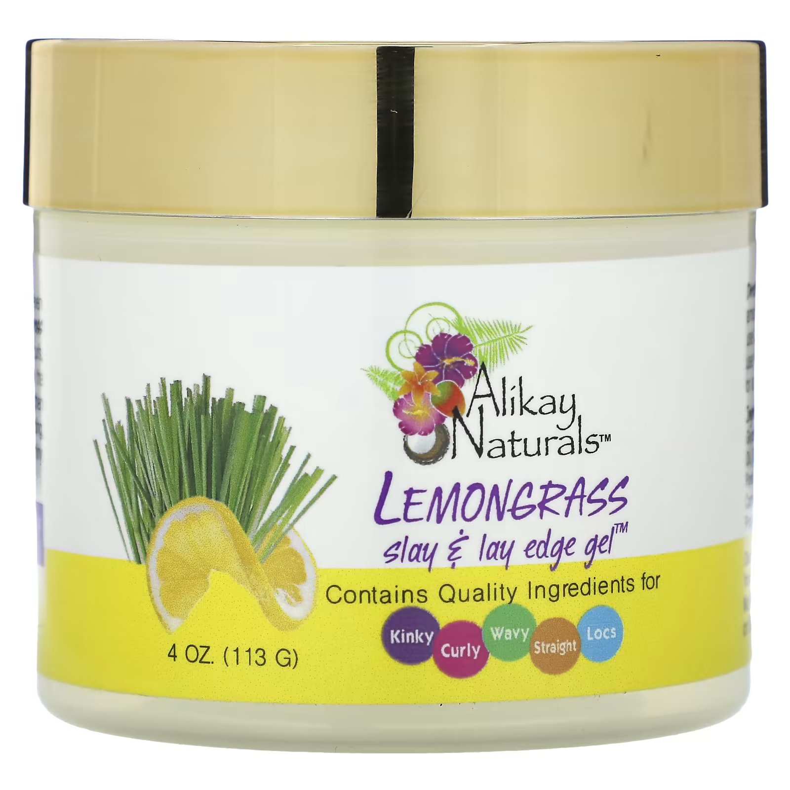 

Alikay Naturals Гель Lemongrass Slay & Lay Edge, 4 унции (113 г)