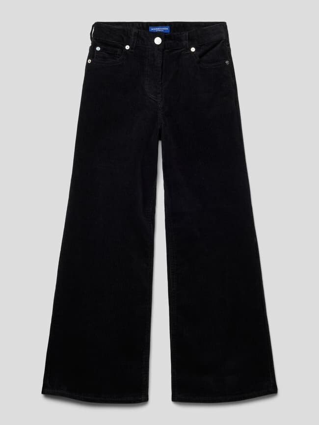 

Вельветовые брюки с высокой талией и пятью карманами, модель The Wave Scotch & Soda, черный
