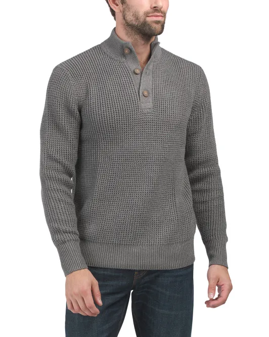 

Пуловер с пуговицами Westont Jade на четверть пуговицы Southern Tide, цвет Heather Grey