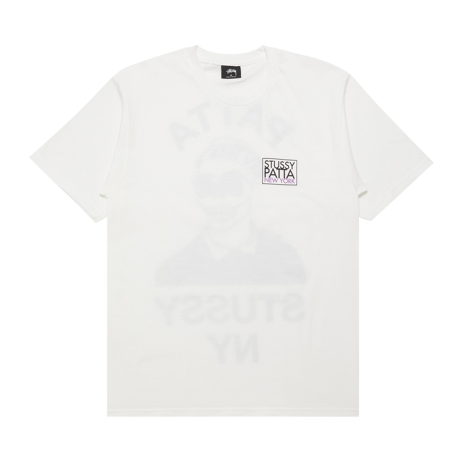 

Футболка Stussy x Patta Skull NY, цвет Белый