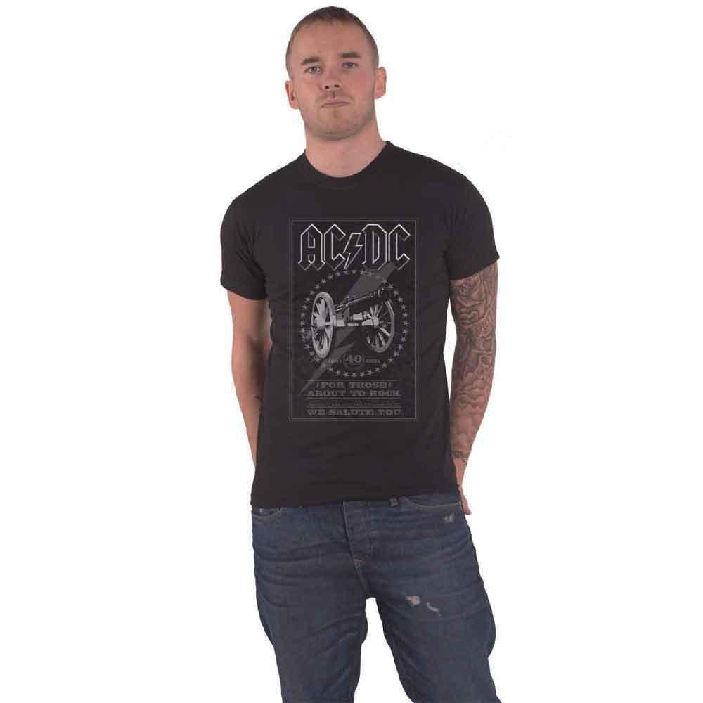 Монохромная футболка для тех, кто собирается зажечь 40-е годы AC/DC, черный футболка с принтом ac