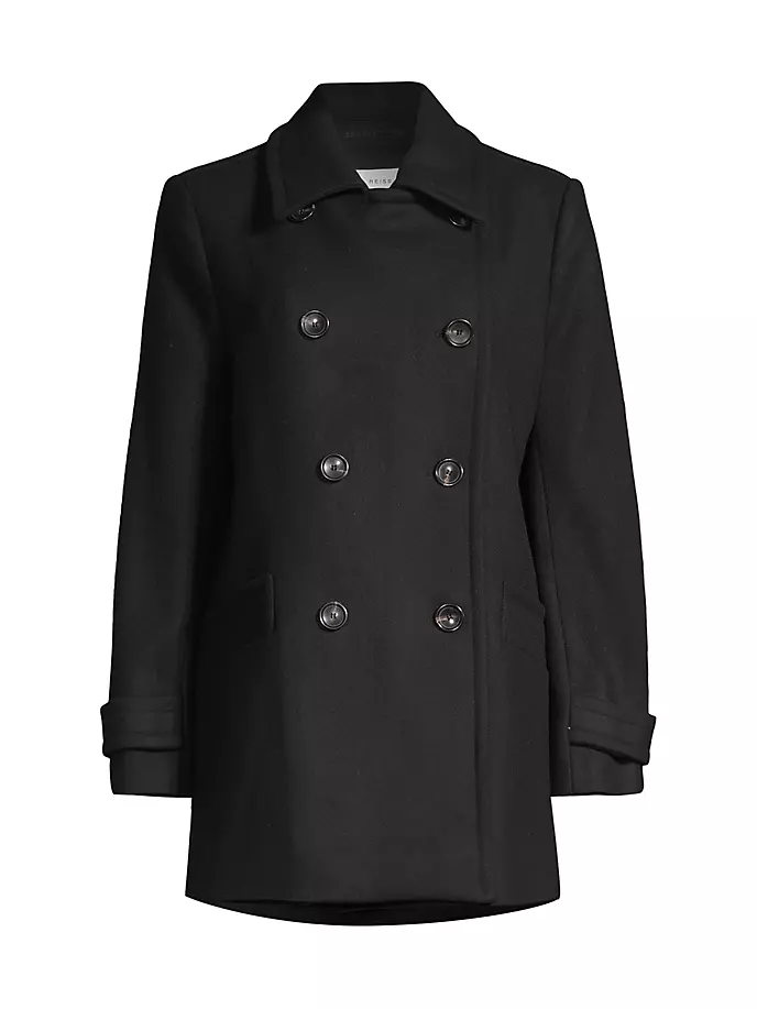 

Двубортное бушлат из смесовой шерсти Maise Reiss, черный