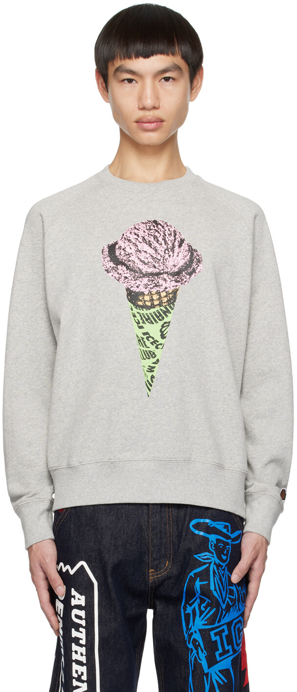 

Серый свитшот с конусом ICECREAM