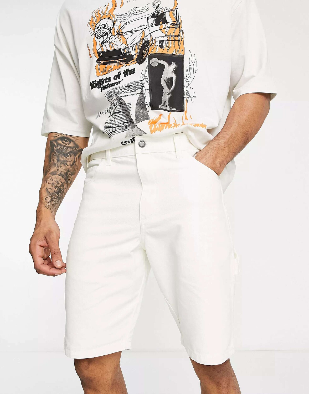 

Белые парусиновые шорты Dickies Duck