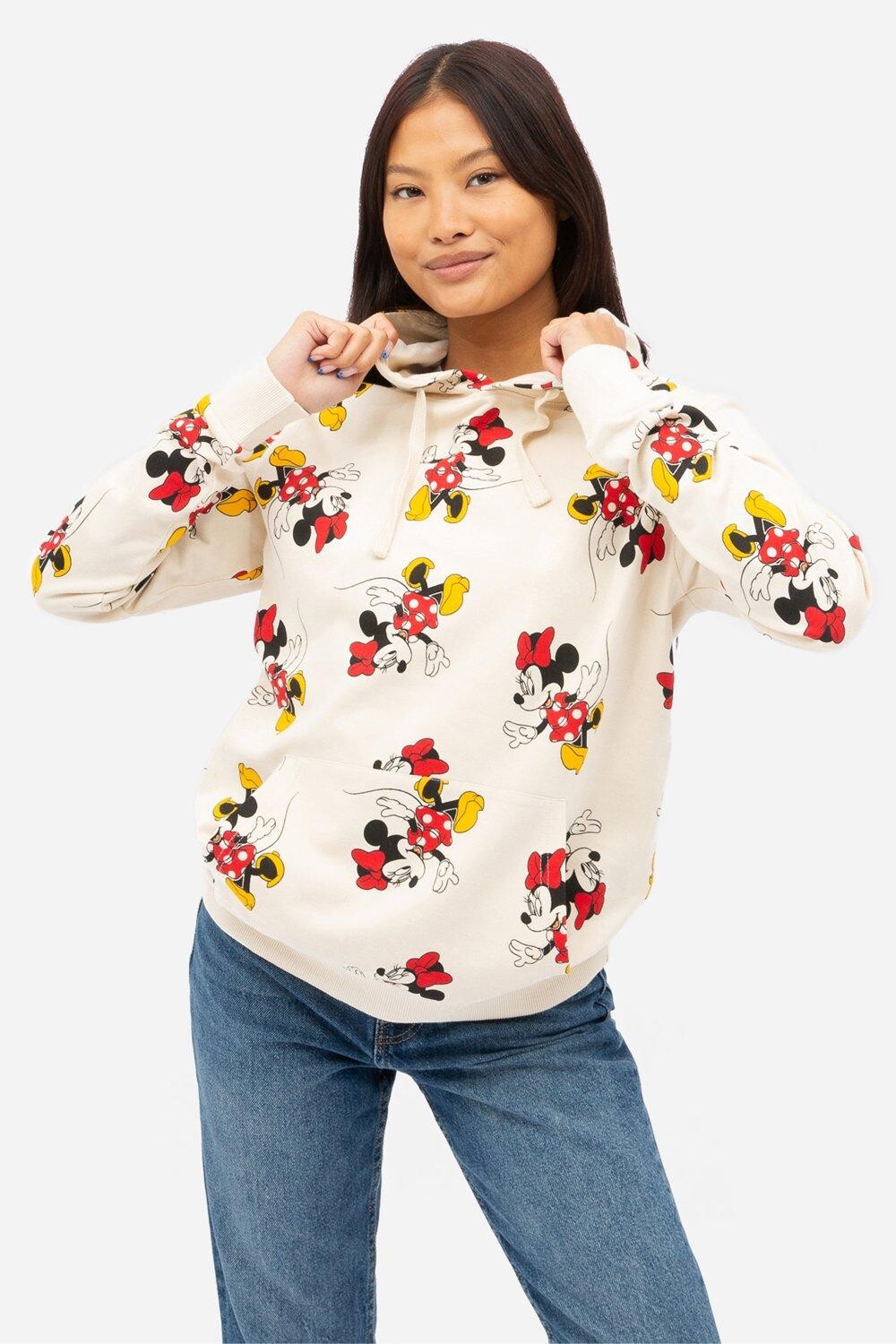 

Женский пуловер с капюшоном Minnie Mouse Strides AOP Disney, бежевый