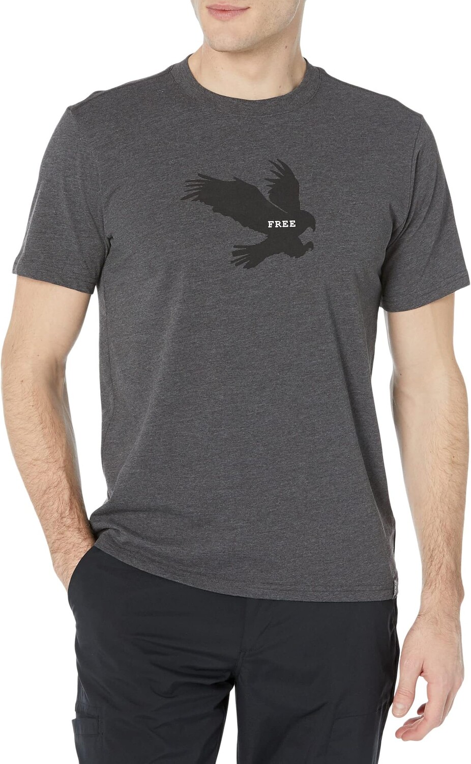 

Футболка Prana Freebird Journeyman Short Sleeve Tee Slim Fit, цвет Charcoal Heather