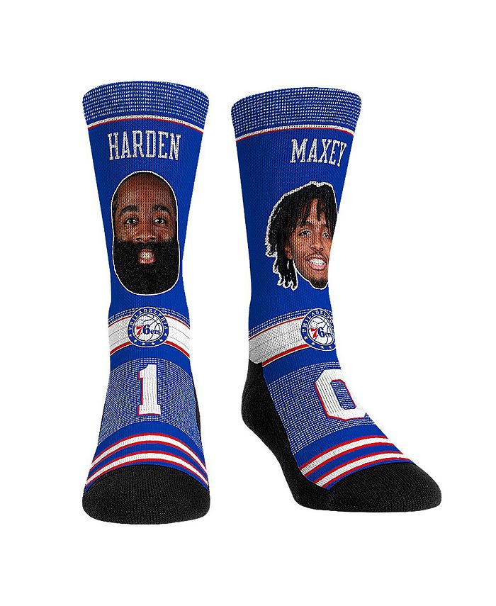 

Мужские и женские носки James Harden & Носки Tyrese Maxey Philadelphia 76ers Teammate Player Crew Rock 'Em, мультиколор