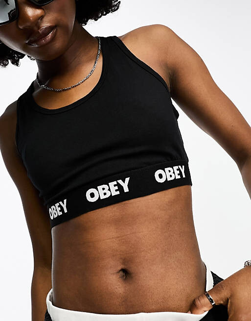 

Черный бралетт из двух бралеттов Obey