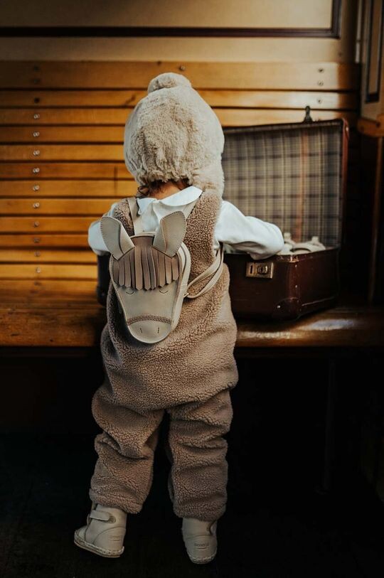 

Kapi Special Backpack Horse детский кожаный рюкзак Donsje, бежевый