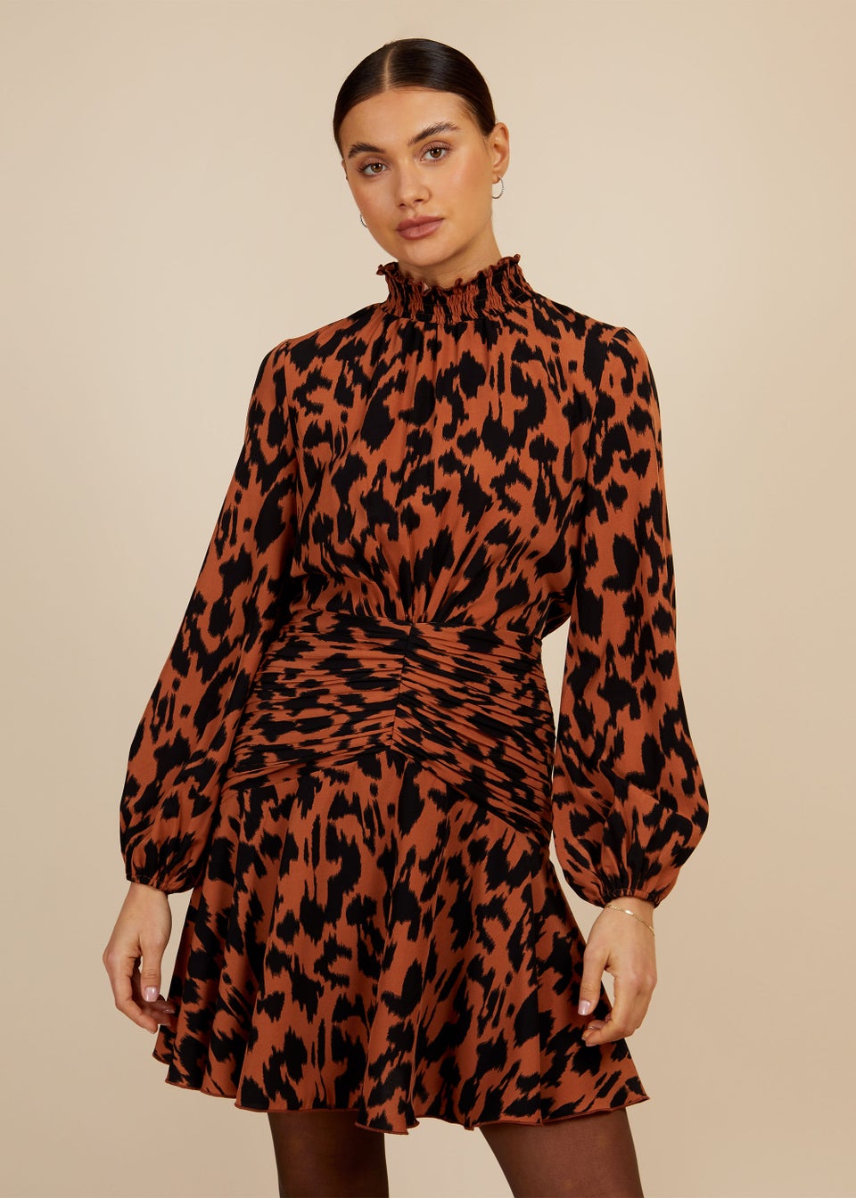 цена Little Mistress Разноцветное мини-платье с леопардовым принтом от Vogue Williams, мультиколор