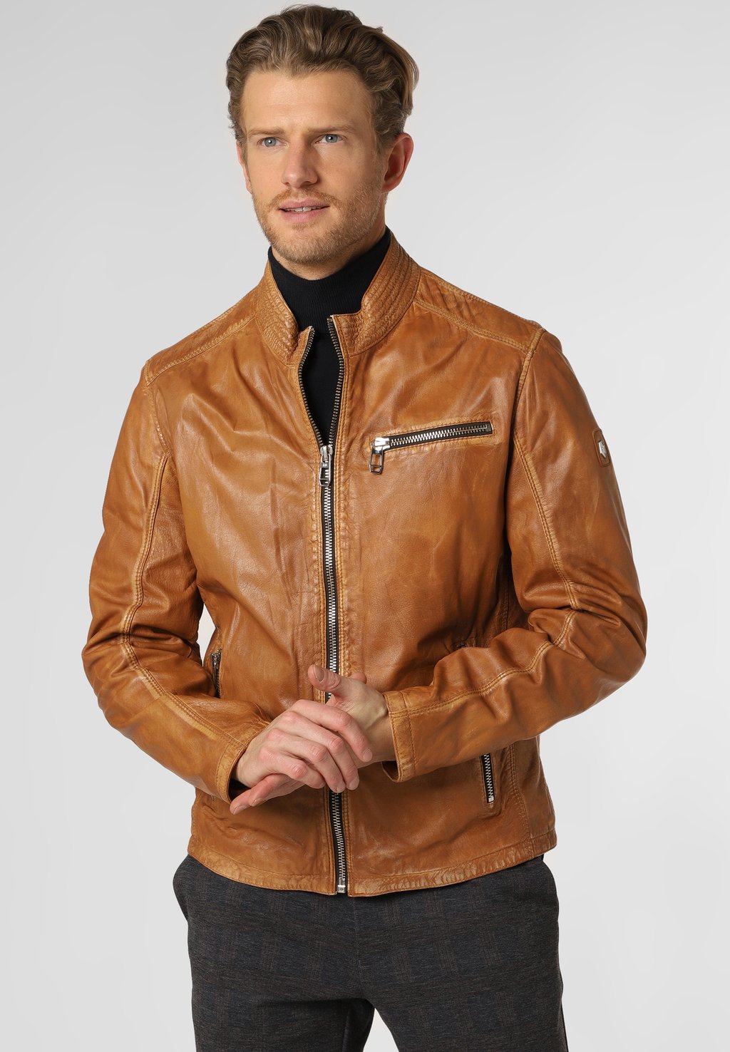 Кожаная куртка Milestone, коричневый кожаная куртка msmallow milestone зеленый