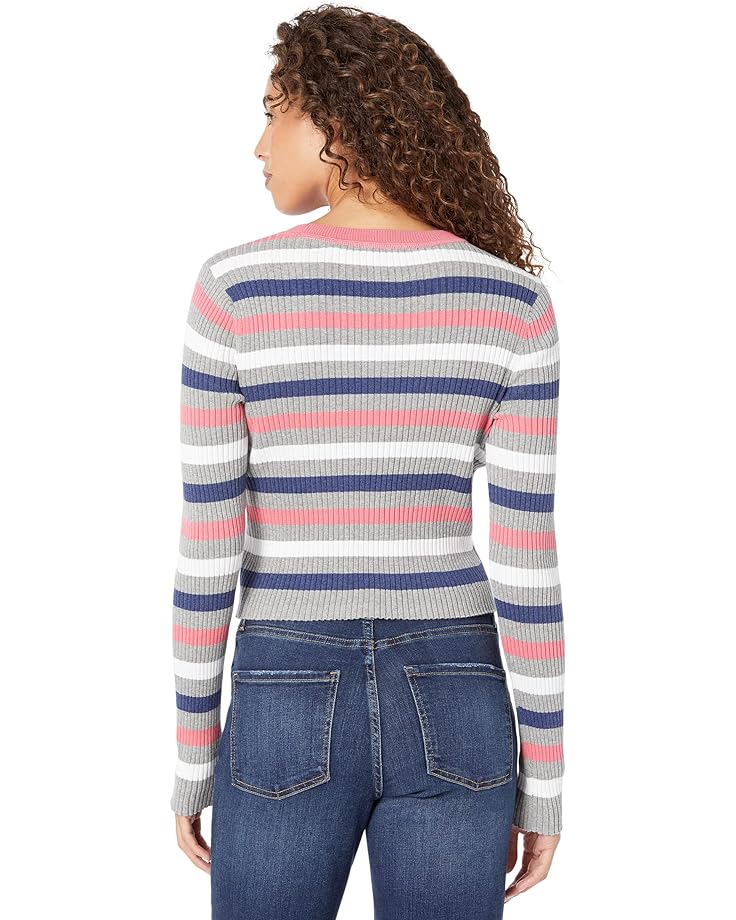 Свитер Tommy Hilfiger Long Sleeve Striped Rib Sweater, цвет Medium Heather Grey Multi
